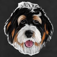 Realistic Dog Face Golf Towel