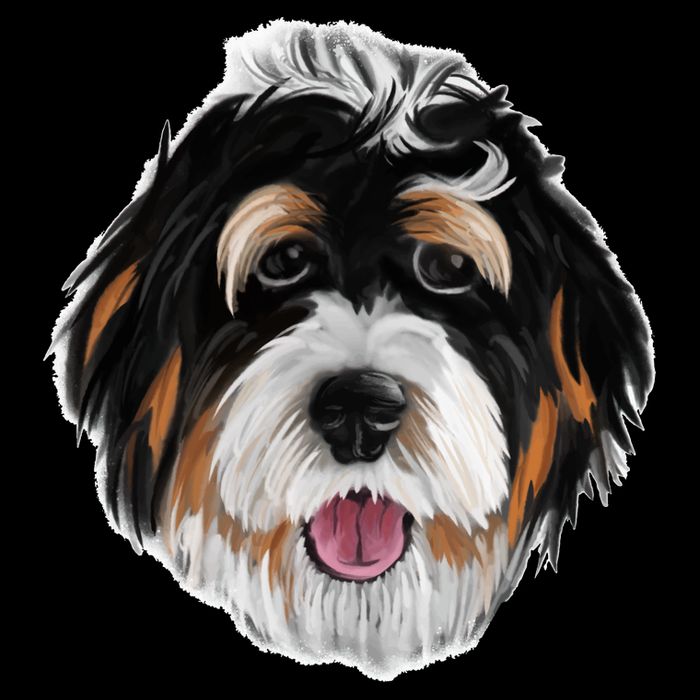 Realistic Dog Face Zip Tote Bag