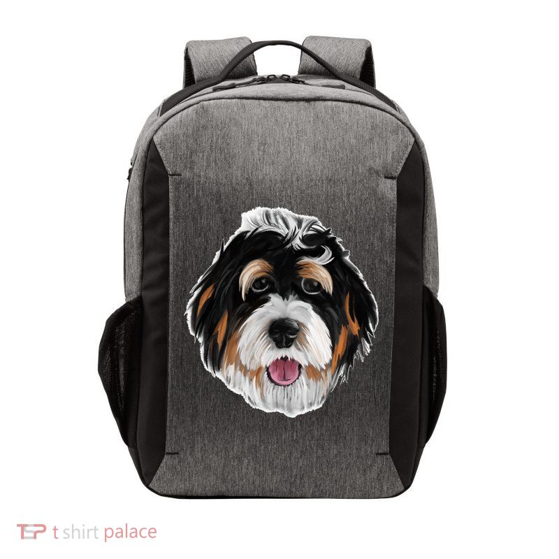 Realistic Dog Face Vector Backpack