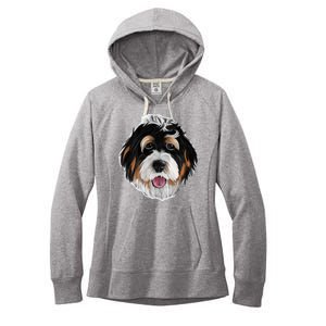 Realistic Dog Face Women's Fleece Hoodie