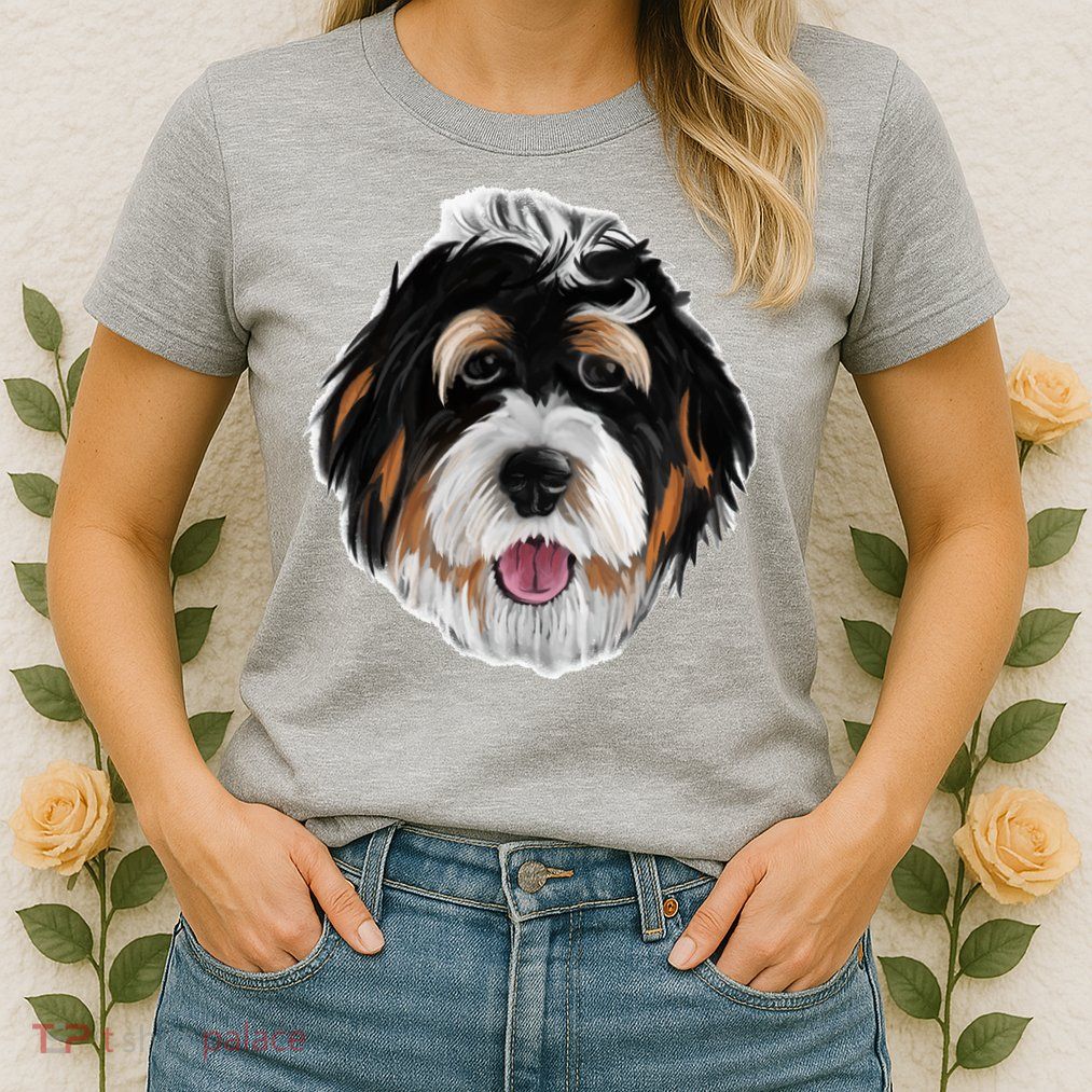 Realistic Dog Face Womens T-Shirt