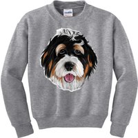 Realistic Dog Face Kids Sweatshirt