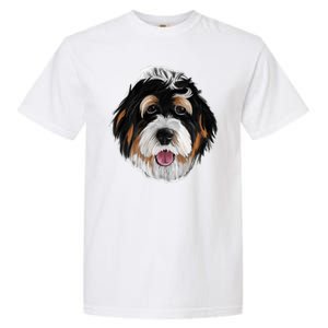 Realistic Dog Face Garment-Dyed Heavyweight T-Shirt