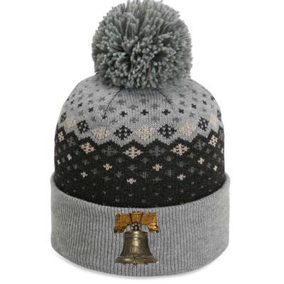 Realistic Liberty Bell The Baniff Cuffed Pom Beanie