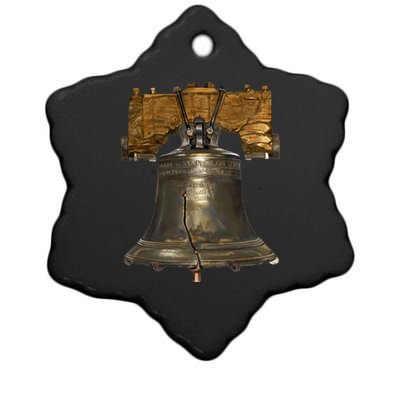 Realistic Liberty Bell Ceramic Star Ornament