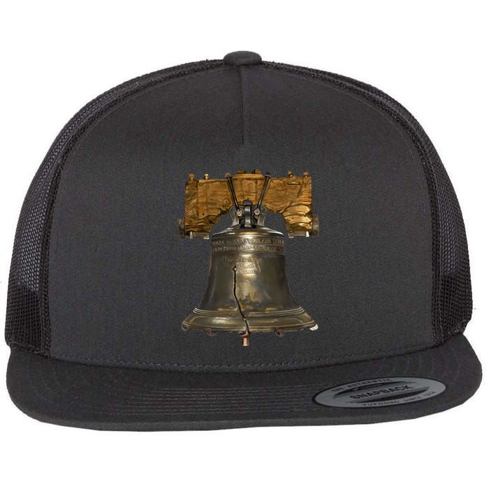 Realistic Liberty Bell Flat Bill Trucker Hat