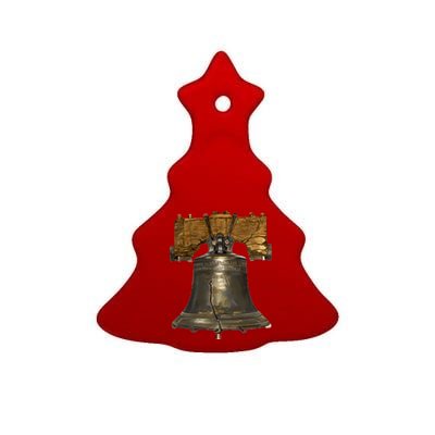 Realistic Liberty Bell Ceramic Tree Ornament