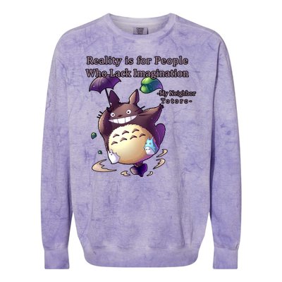 Reality Is For People Who Lack Imagination Colorblast Crewneck Sweatshirt