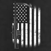 Reapers Gun Flag 7 Panel Mesh Trucker Snapback Hat