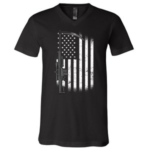 Reapers Gun Flag V-Neck T-Shirt