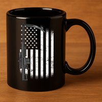 Reapers Gun Flag 11oz C Handle Ceramic Mug