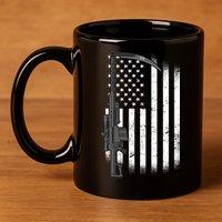 Reapers Gun Flag 11oz C Handle Ceramic Mug