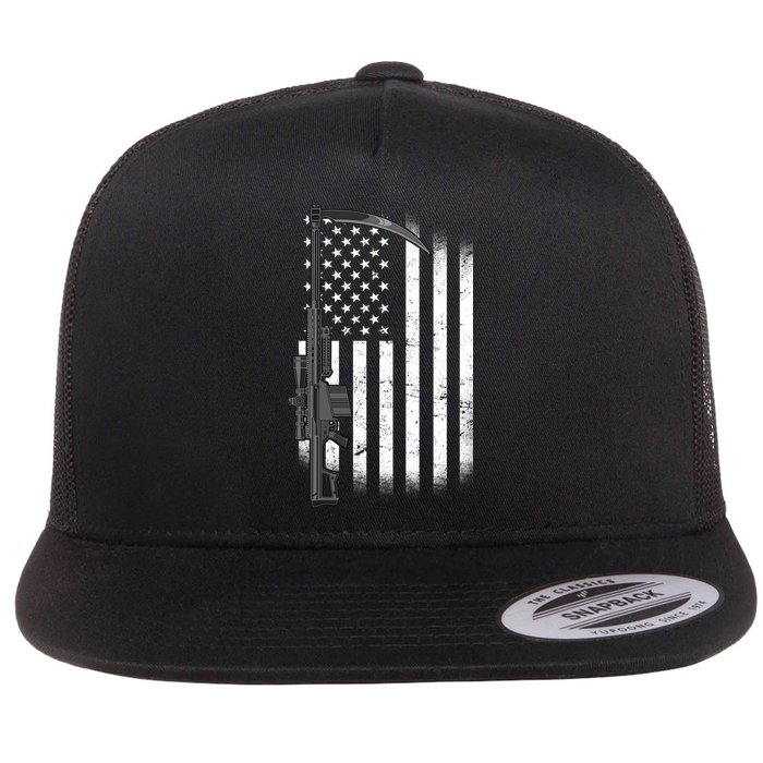 Reapers Gun Flag Flat Bill Trucker Hat