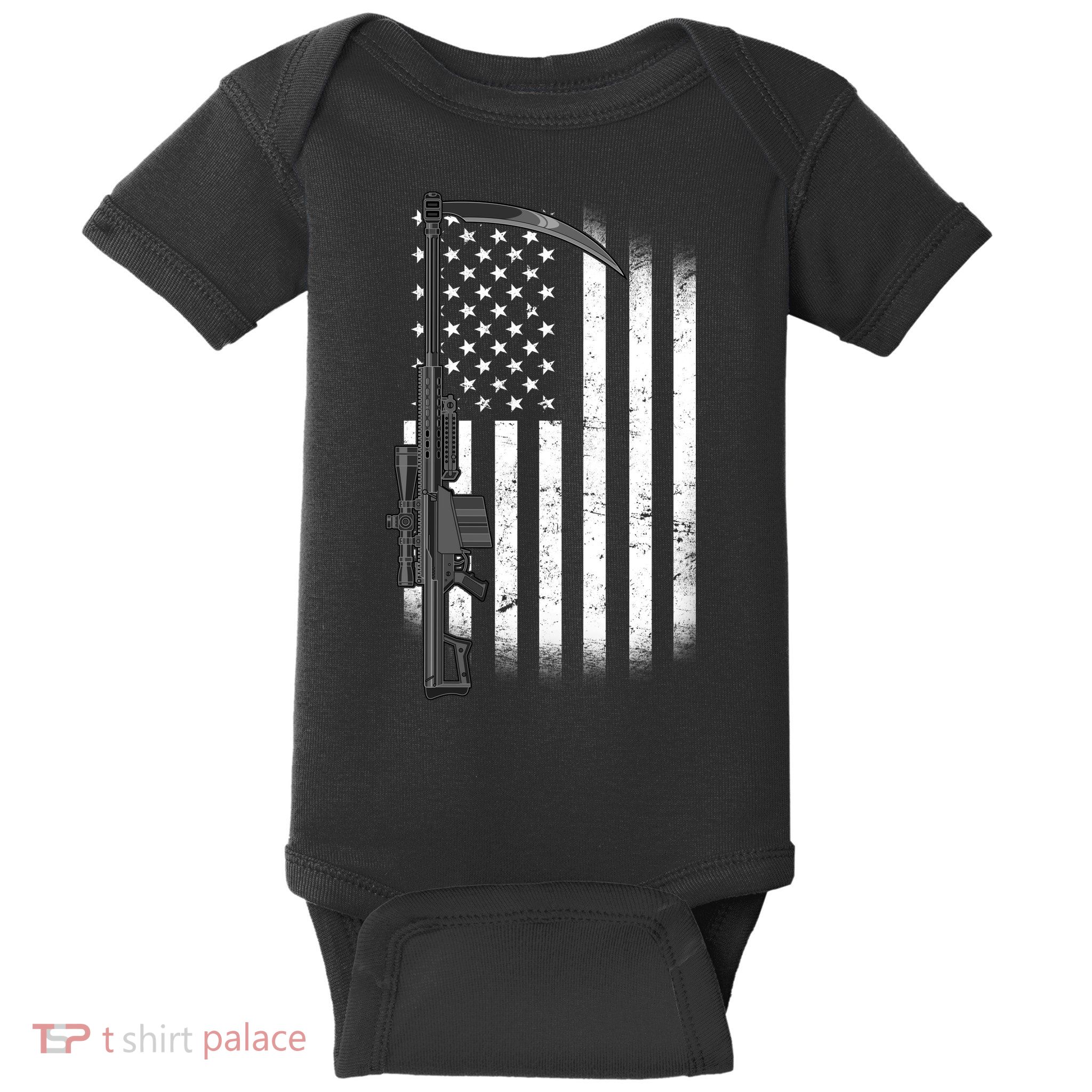 Reapers Gun Flag Baby Bodysuit