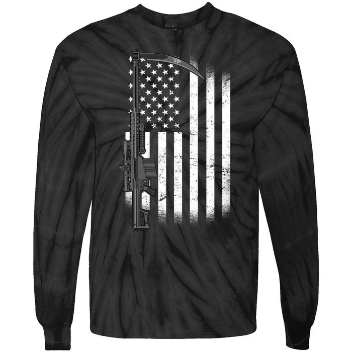 Reapers Gun Flag Tie-Dye Long Sleeve Shirt