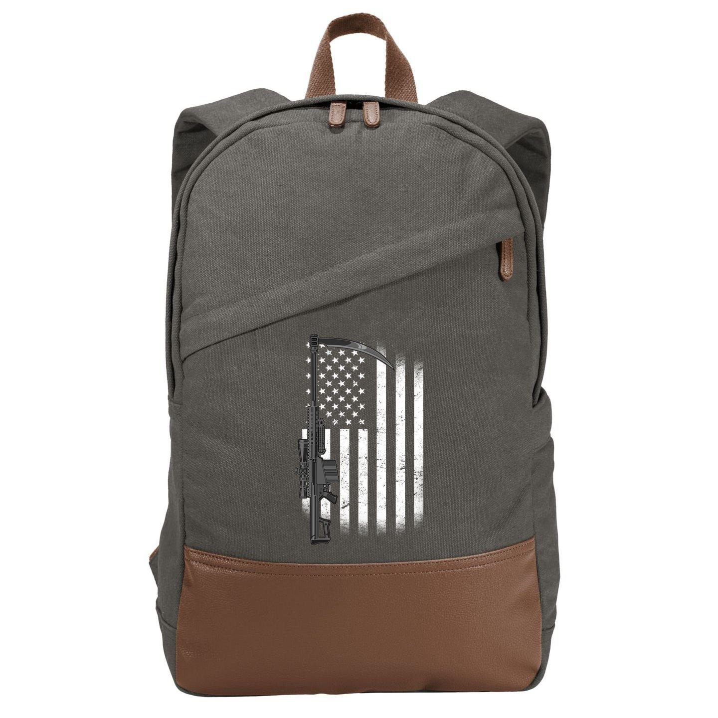 Reapers Gun Flag Cotton Canvas Backpack