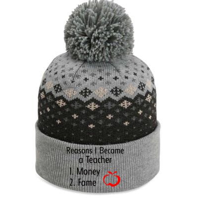 Reasons I Became A Teacher Funny The Baniff Cuffed Pom Beanie