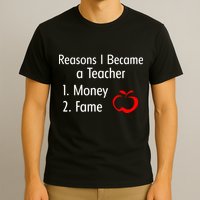 Reasons I Became A Teacher Funny T-Shirt