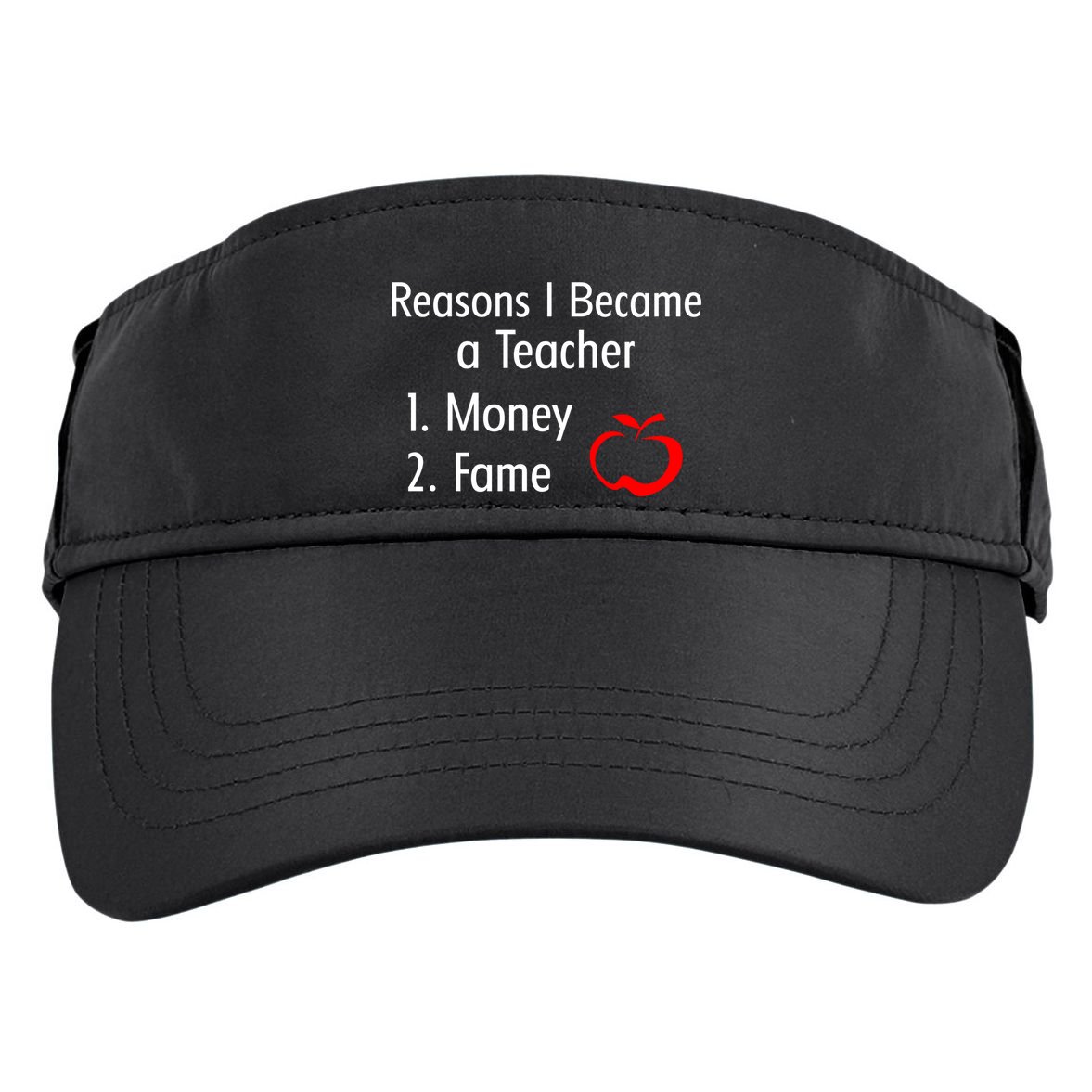 Reasons I Became A Teacher Funny Adult Drive Performance Visor