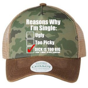 Reasons Why Im Single Ugly Picky Dick Too Big Mens Funny Legacy Tie Dye Trucker Hat