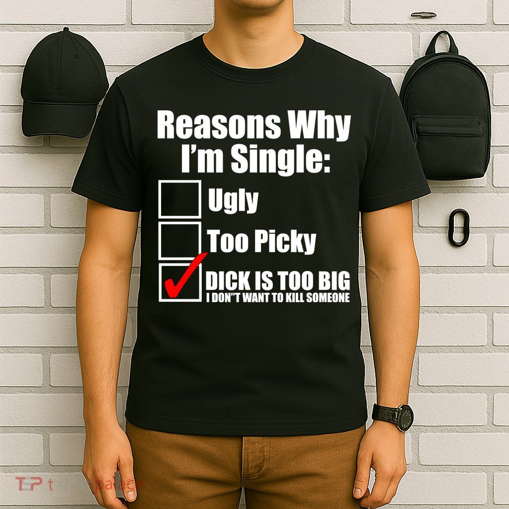 Reasons Why Im Single Ugly Picky Dick Too Big Mens Funny T-Shirt