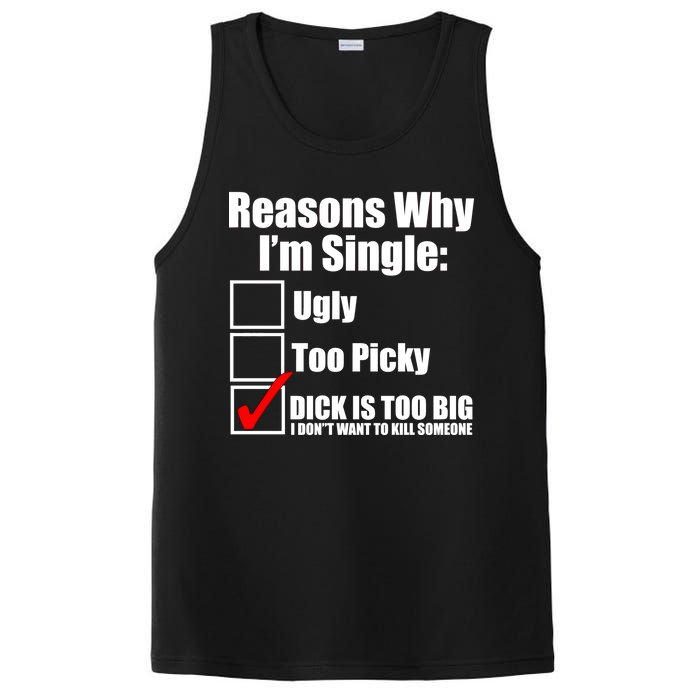 Reasons Why Im Single Ugly Picky Dick Too Big Mens Funny PosiCharge Competitor Tank