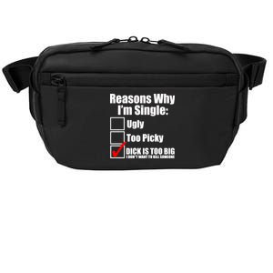 Reasons Why Im Single Ugly Picky Dick Too Big Mens Funny Crossbody Pack