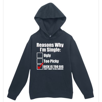 Reasons Why Im Single Ugly Picky Dick Too Big Mens Funny Urban Pullover Hoodie