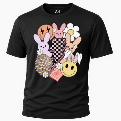 Retro Easter Bunny Smile Face Groovy Easter Day Performance Shirt