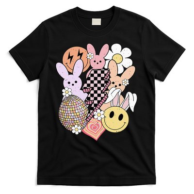 Retro Easter Bunny Smile Face Groovy Easter Day T-Shirt
