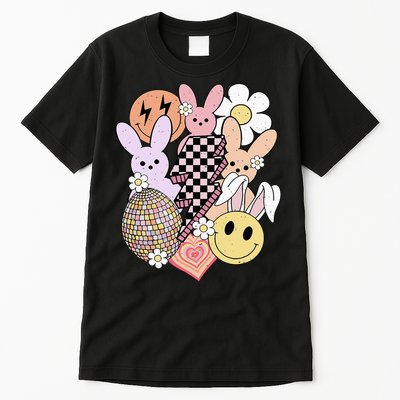 Retro Easter Bunny Smile Face Groovy Easter Day Tall T-Shirt