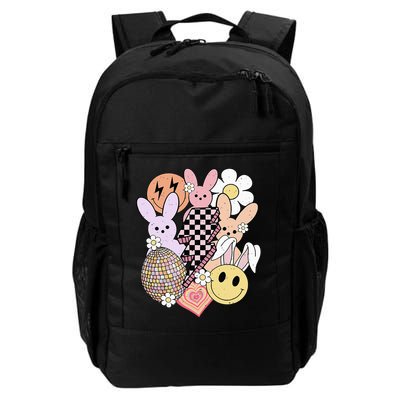 Retro Easter Bunny Smile Face Groovy Easter Day Backpack