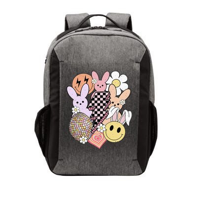 Retro Easter Bunny Smile Face Groovy Easter Day Vector Backpack