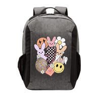 Retro Easter Bunny Smile Face Groovy Easter Day Vector Backpack