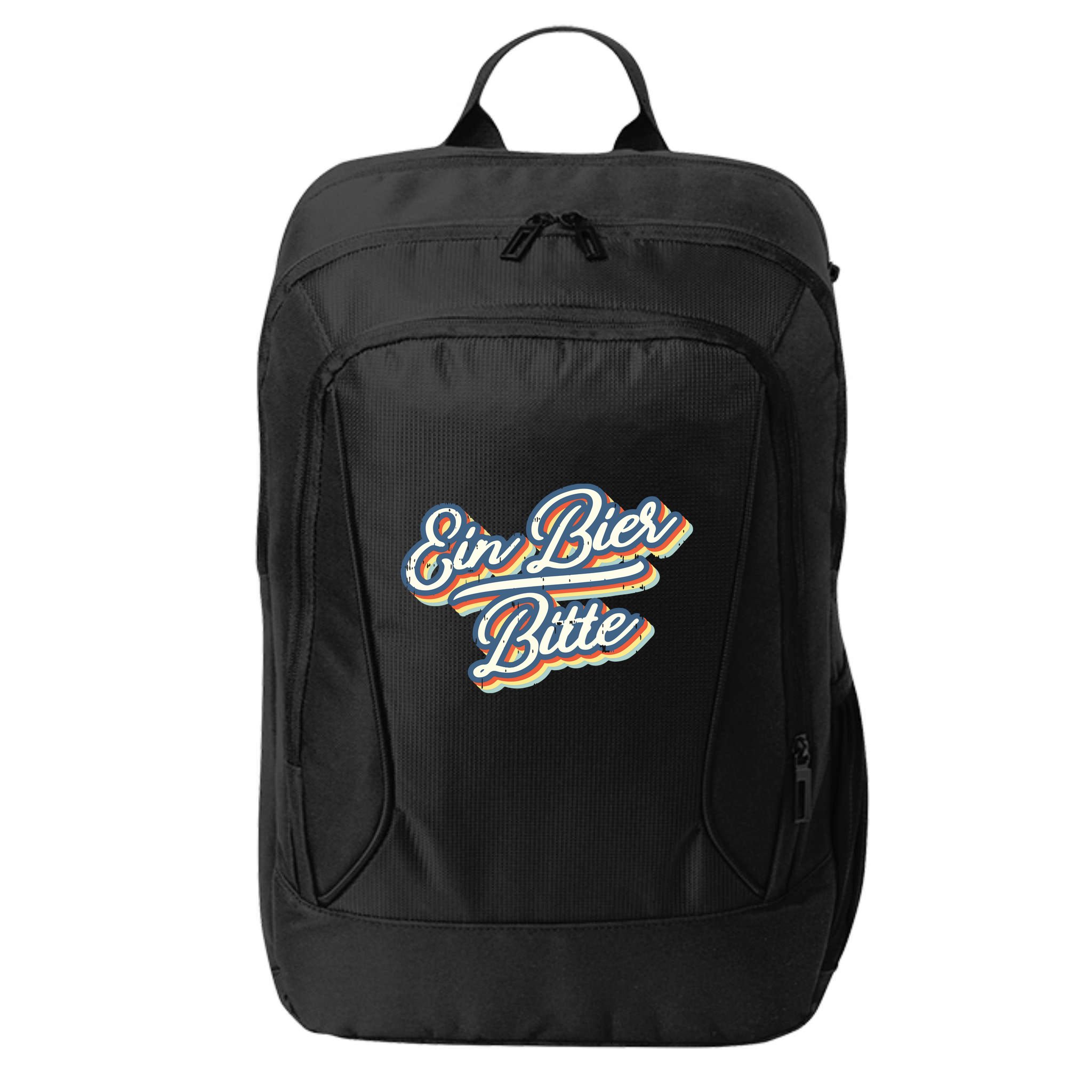 Retro Ein Bier Bitte Funny Vintage Beer German Oktoberfest City Backpack