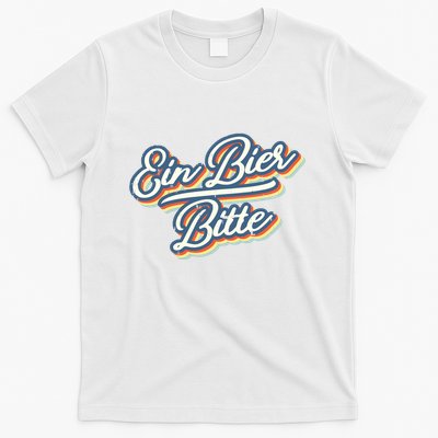 Retro Ein Bier Bitte Funny Vintage Beer German Oktoberfest T-Shirt