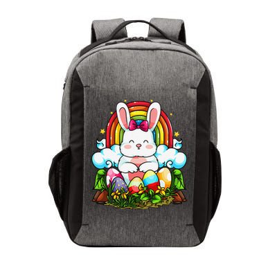 Rainbow Easter Bunny Rabbit Eggs Hunt Cute Colorful Graphic Vector Backpack