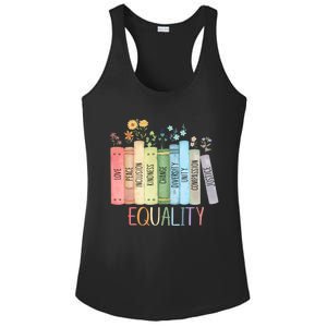 Reading Equality Book Lover Librarian Lgbt Wildflowers Gift Ladies PosiCharge Competitor Racerback Tank