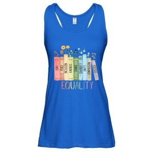 Reading Equality Book Lover Librarian Lgbt Wildflowers Gift Ladies Essential Flowy Tank