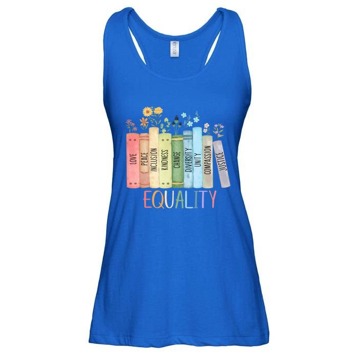 Reading Equality Book Lover Librarian Lgbt Wildflowers Gift Ladies Essential Flowy Tank