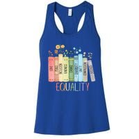 Reading Equality Book Lover Librarian Lgbt Wildflowers Gift Women's Racerback Tank