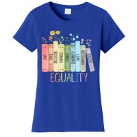 Reading Equality Book Lover Librarian Lgbt Wildflowers Gift Women's T-Shirt