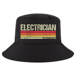 Retro Electrician Birthday Job Title Cool Comfort Performance Bucket Hat