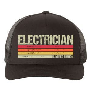 Retro Electrician Birthday Job Title Yupoong Adult 5-Panel Trucker Hat