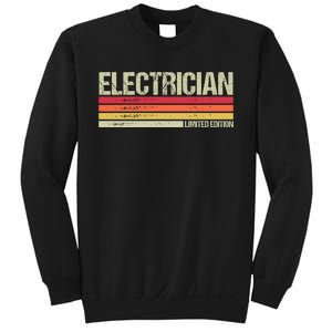 Retro Electrician Birthday Job Title Sweatshirt