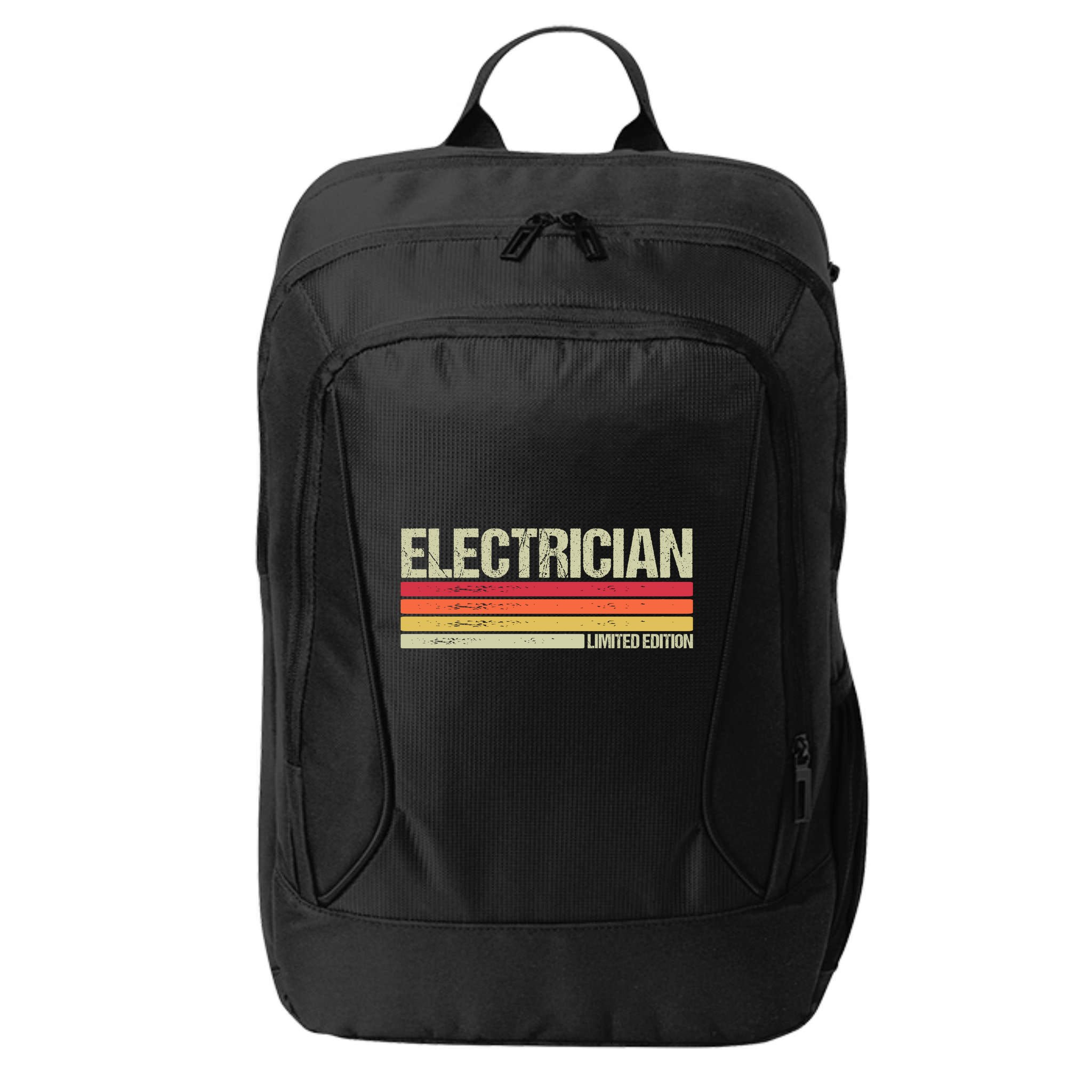 Retro Electrician Birthday Job Title City Backpack