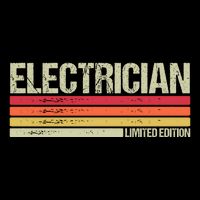 Retro Electrician Birthday Job Title City Backpack