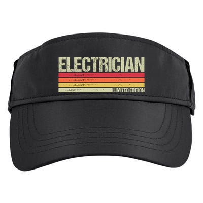 Retro Electrician Birthday Job Title Adult Drive Performance Visor