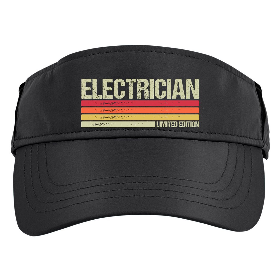 Retro Electrician Birthday Job Title Adult Drive Performance Visor