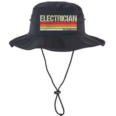 Retro Electrician Birthday Job Title Bucket Hat